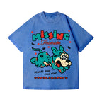 Unisex Dog Printed Washed Tee