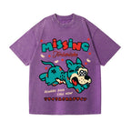 Unisex Dog Printed Washed Tee