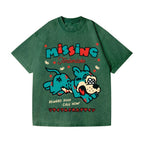 Unisex Dog Printed Washed Tee