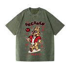 Unisex Rabbit Printed Washed Tee