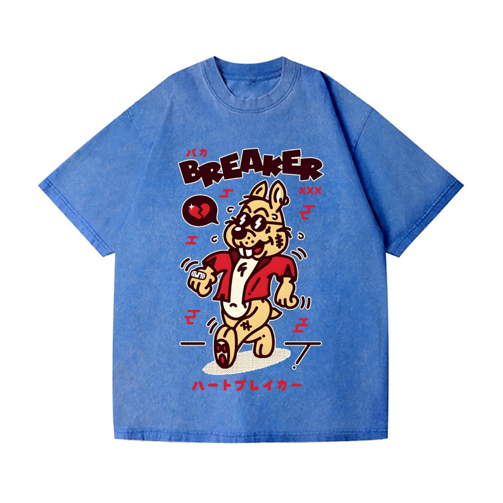 Unisex Rabbit Printed Washed Tee
