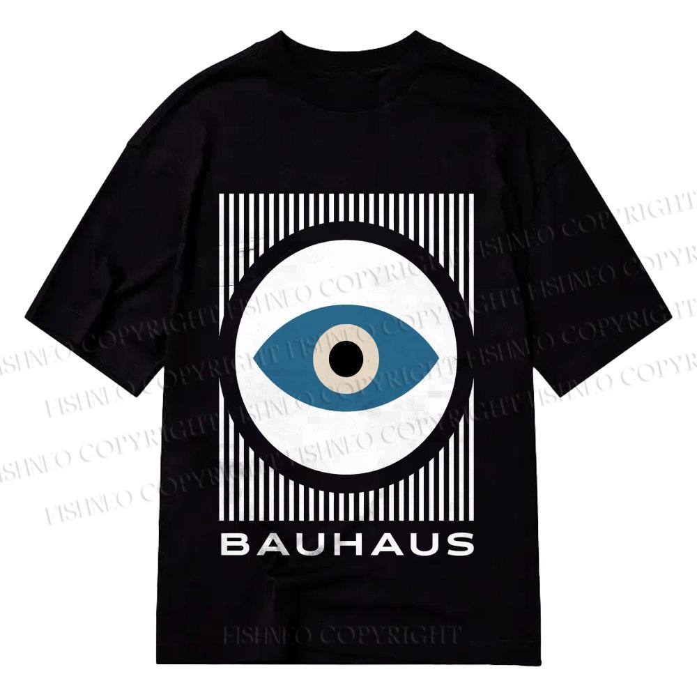 Unisex Classic Cotton Bauhaus Eye Printed T-shirt