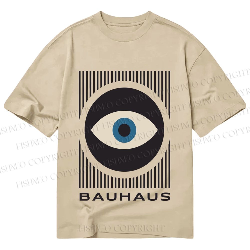 Unisex Classic Cotton Bauhaus Eye Printed T-shirt