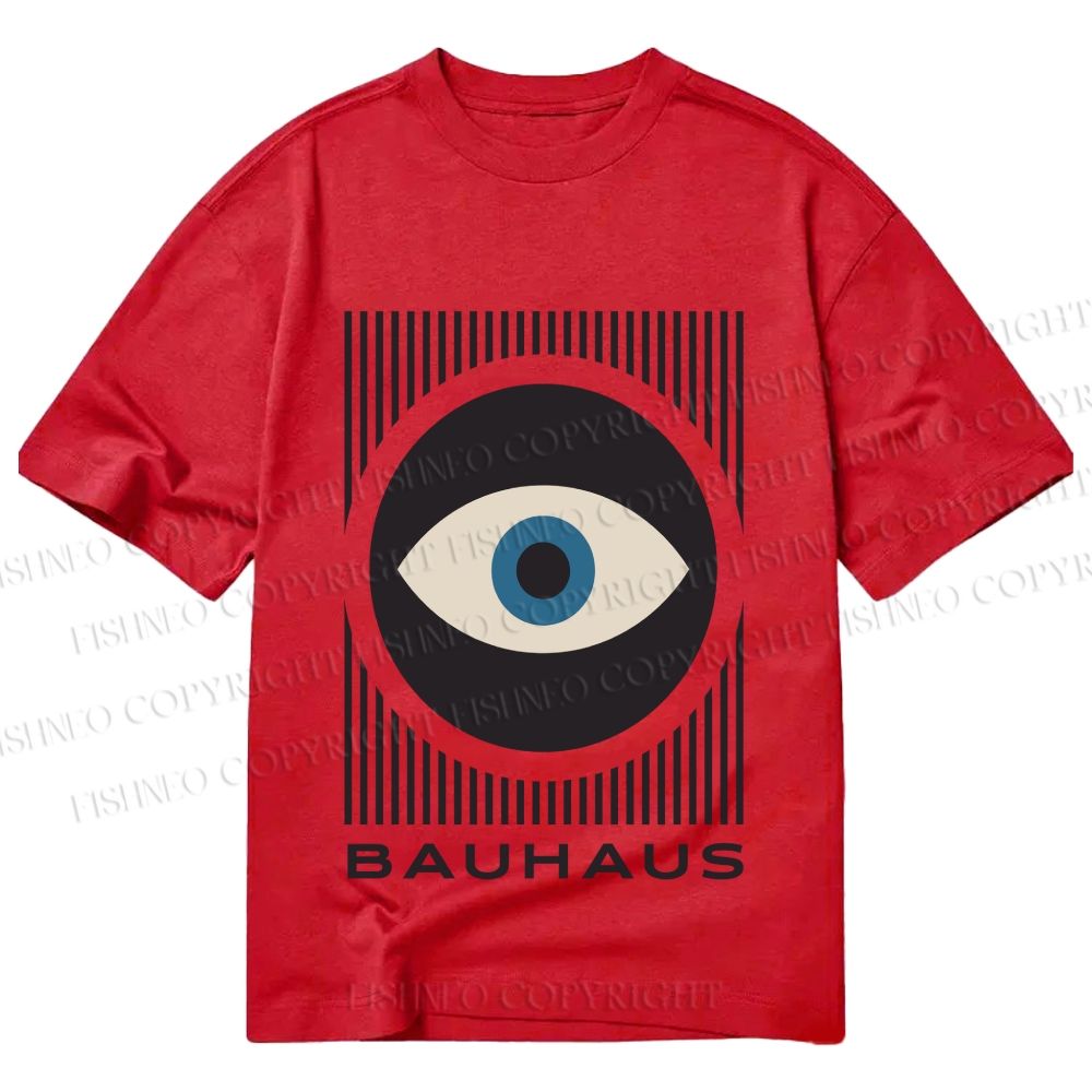 Unisex Classic Cotton Bauhaus Eye Printed T-shirt