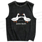 Unisex Goose Bumps Printed Washed Tank Top