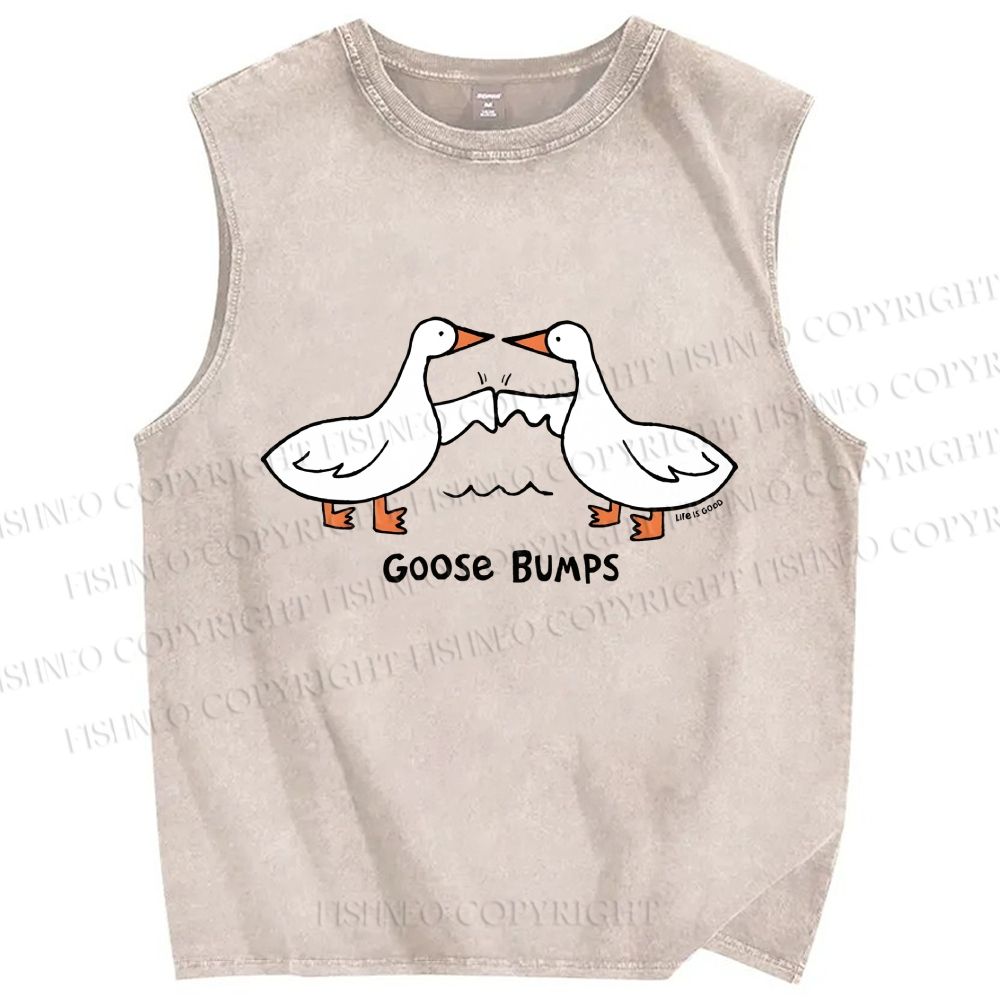 Unisex Goose Bumps Printed Washed Tank Top