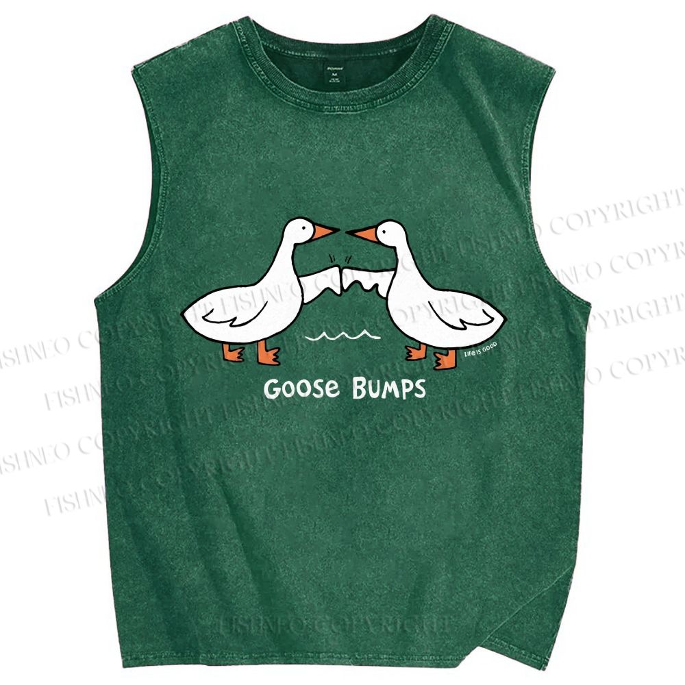 Unisex Goose Bumps Printed Washed Tank Top