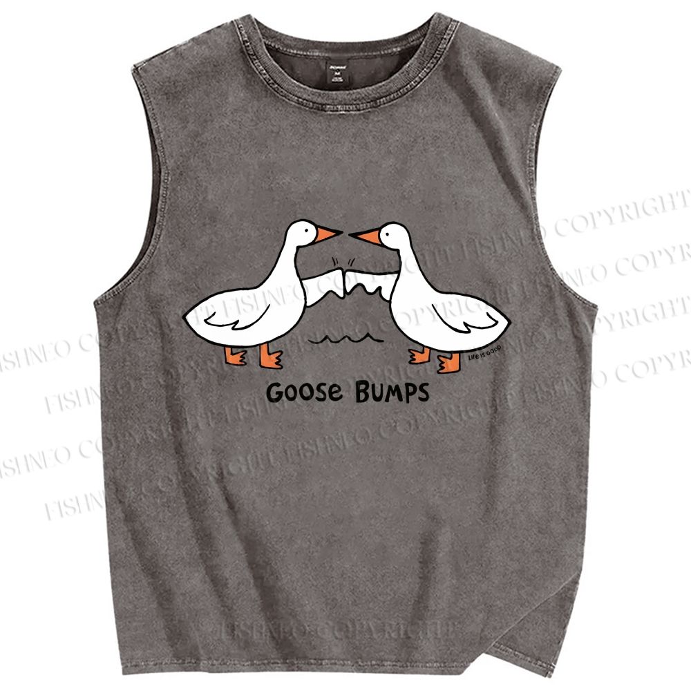 Unisex Goose Bumps Printed Washed Tank Top