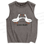 Unisex Goose Bumps Printed Washed Tank Top