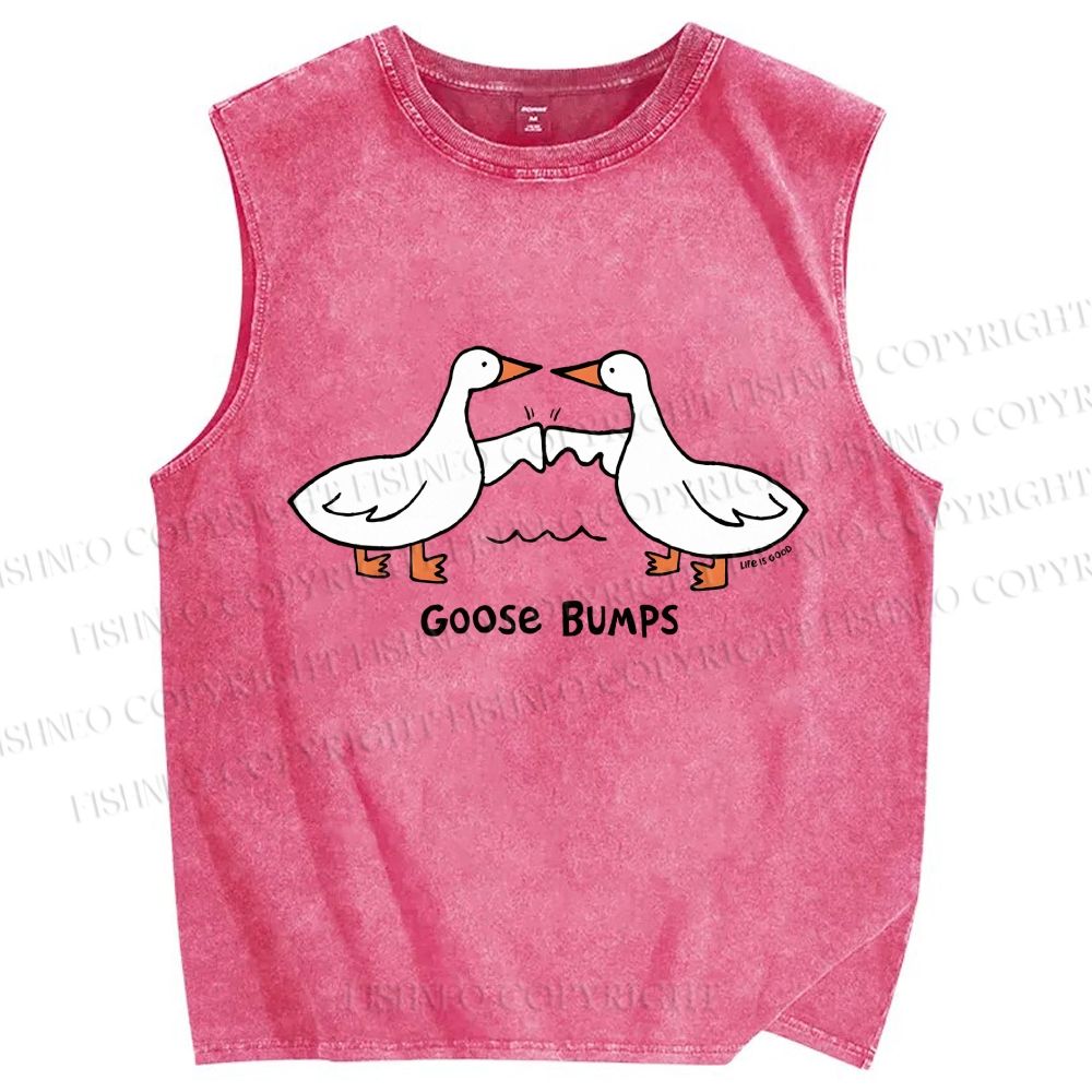 Unisex Goose Bumps Printed Washed Tank Top