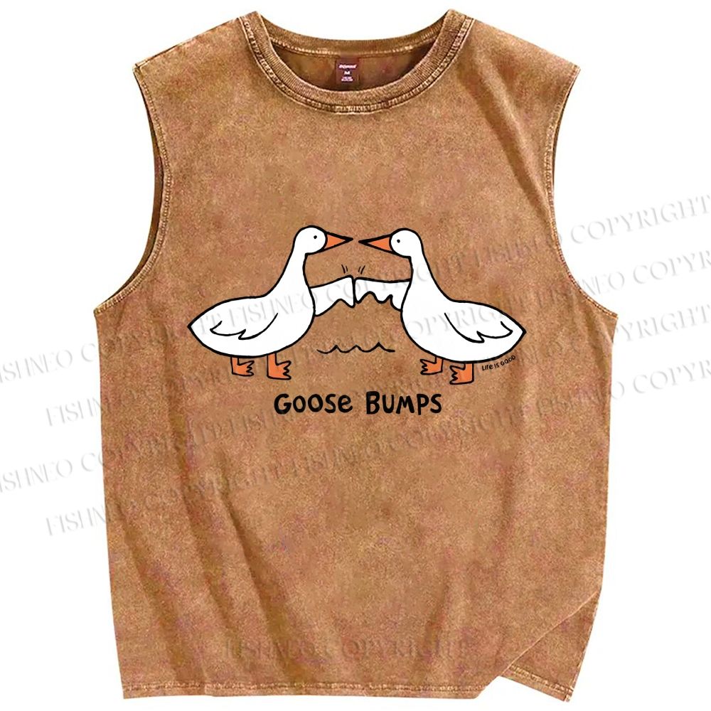 Unisex Goose Bumps Printed Washed Tank Top