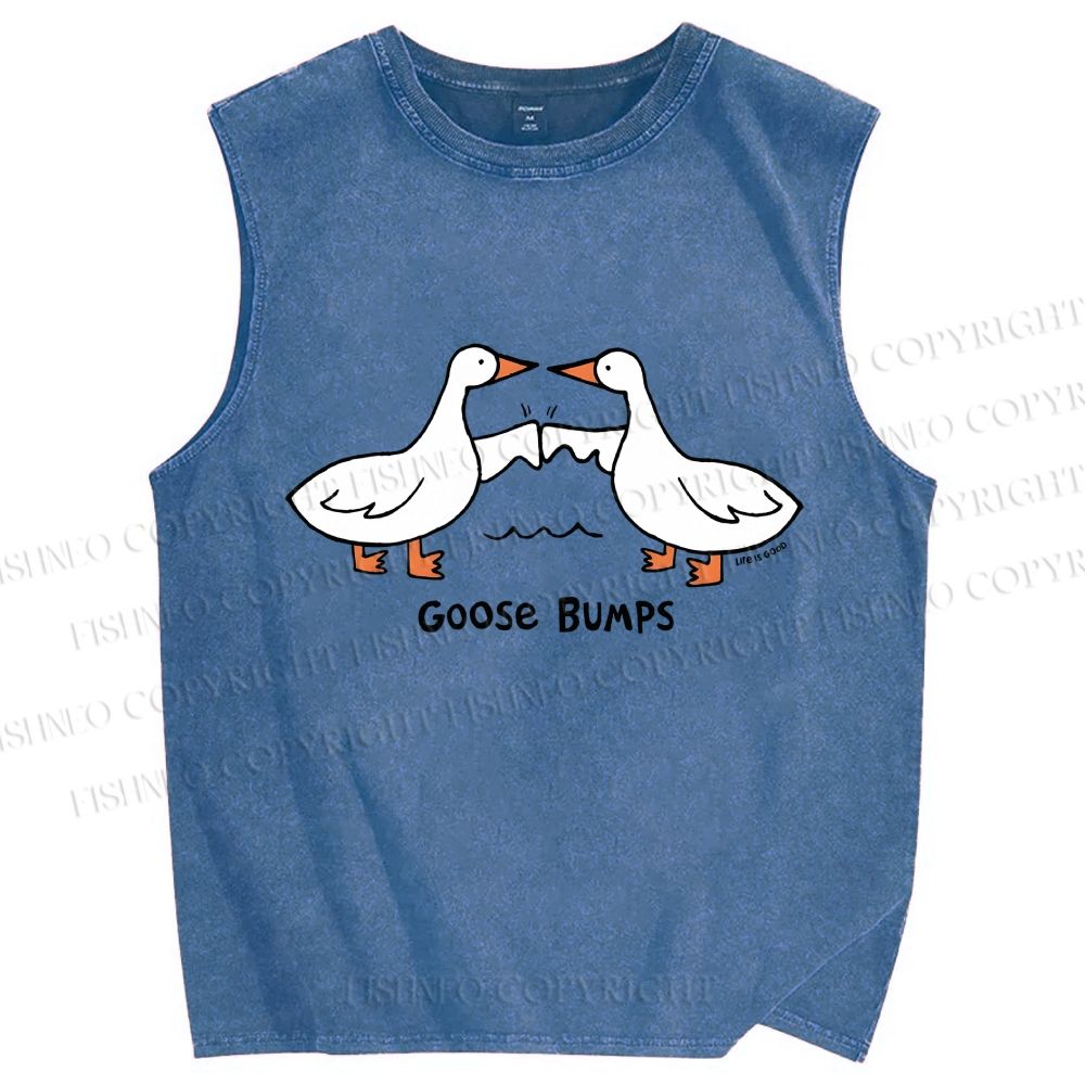 Unisex Goose Bumps Printed Washed Tank Top