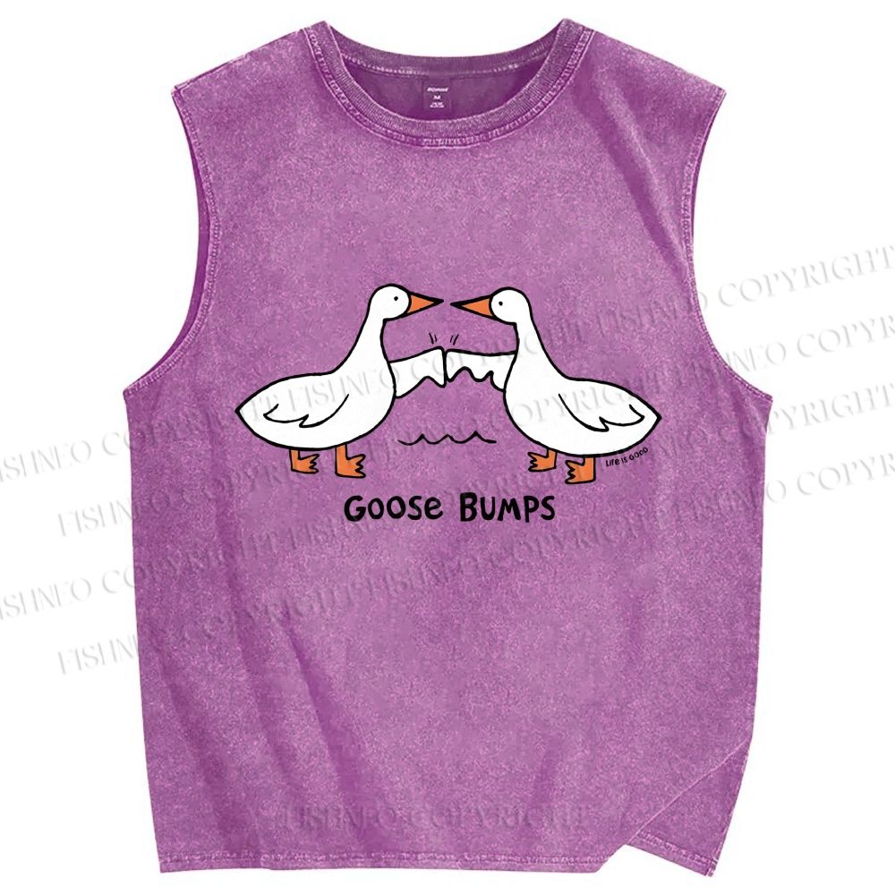 Unisex Goose Bumps Printed Washed Tank Top