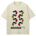 Unisex Bauhaus Geometric Bee Printed Washed Tee