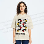 Unisex Bauhaus Geometric Bee Printed Washed Tee