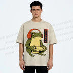 Unisex Gamer Frog Printed Washed Tee