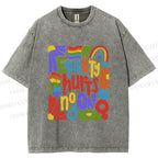 Unisex Pride Equality Hurts No One Printed Washed Tee