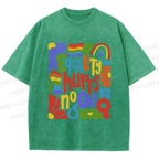Unisex Pride Equality Hurts No One Printed Washed Tee