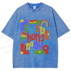 Unisex Pride Equality Hurts No One Printed Washed Tee
