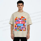 Unisex Pride You Belong Here Printed Washed Tee