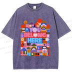 Unisex Pride You Belong Here Printed Washed Tee