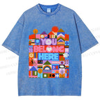 Unisex Pride You Belong Here Printed Washed Tee