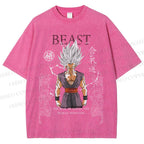 Unisex Super Saiyan Printed Washed Tee