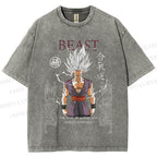Unisex Super Saiyan Printed Washed Tee