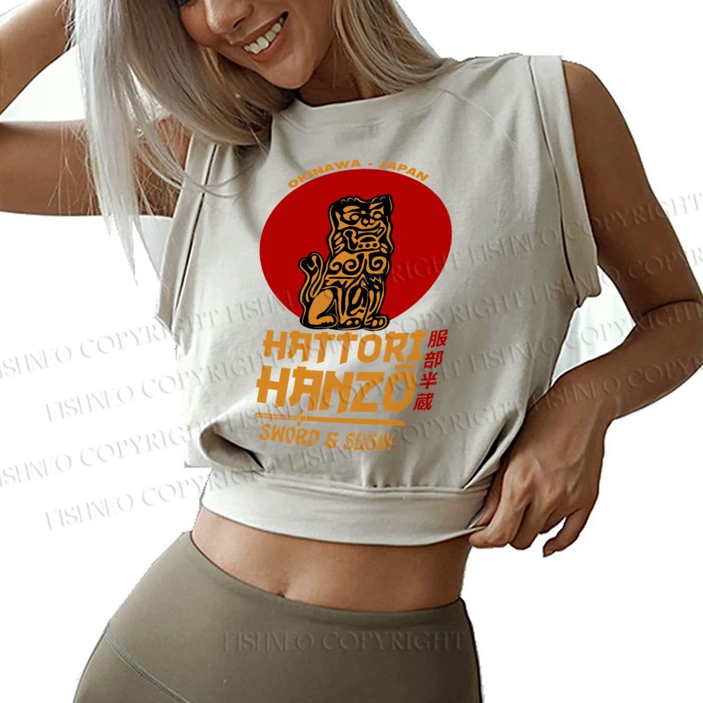Hattori Hanzo Sleeveless Crop Tops