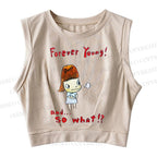 Yoshitomo Nara Forever Young Sleeveless Crop Tops