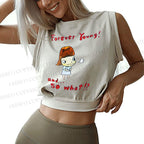 Yoshitomo Nara Forever Young Sleeveless Crop Tops