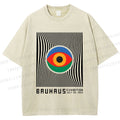 Unisex Bauhaus Eye Printed Washed Tee