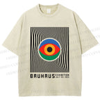 Unisex Bauhaus Eye Printed Washed Tee