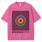 Unisex Bauhaus Eye Printed Washed Tee