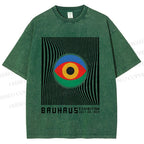 Unisex Bauhaus Eye Printed Washed Tee