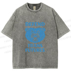 Unisex Pride Blue Bear Defend Trans Futures Printed Washed Tee