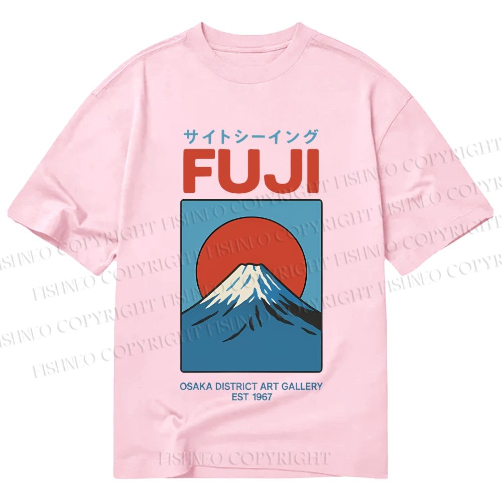 Unisex Classic Cotton Osaka Mount Fuji Printed T-shirt