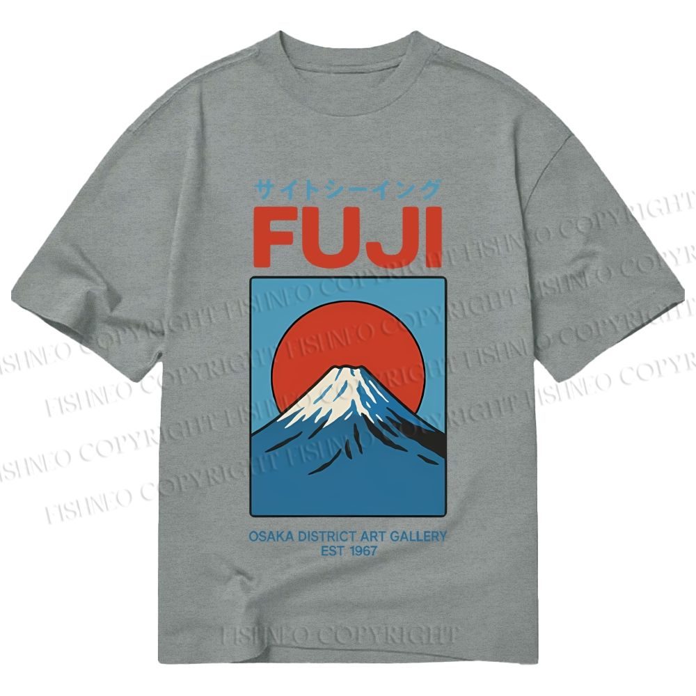 Unisex Classic Cotton Osaka Mount Fuji Printed T-shirt