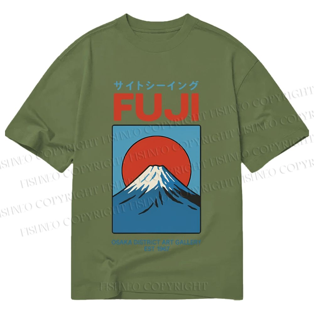 Unisex Classic Cotton Osaka Mount Fuji Printed T-shirt