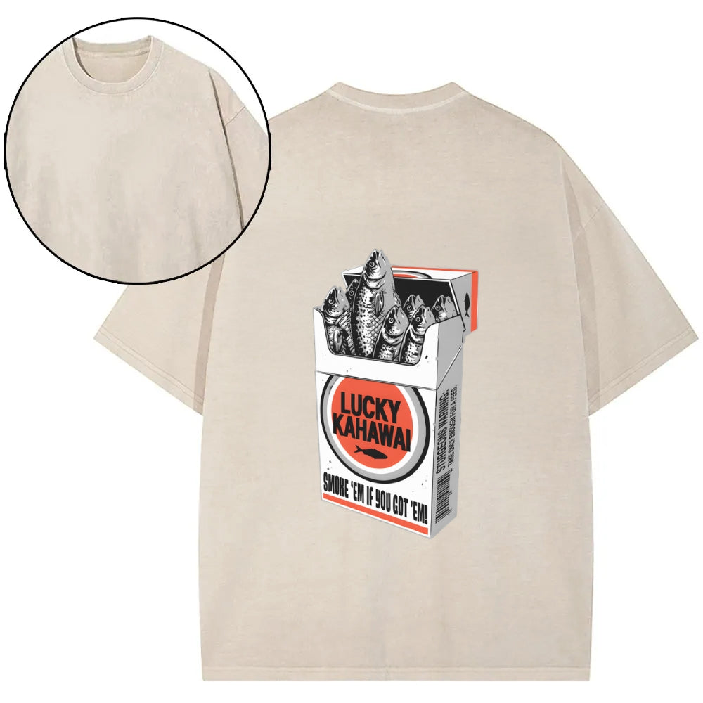 Japanese Lucky Kahawai Back Washed T-Shirt