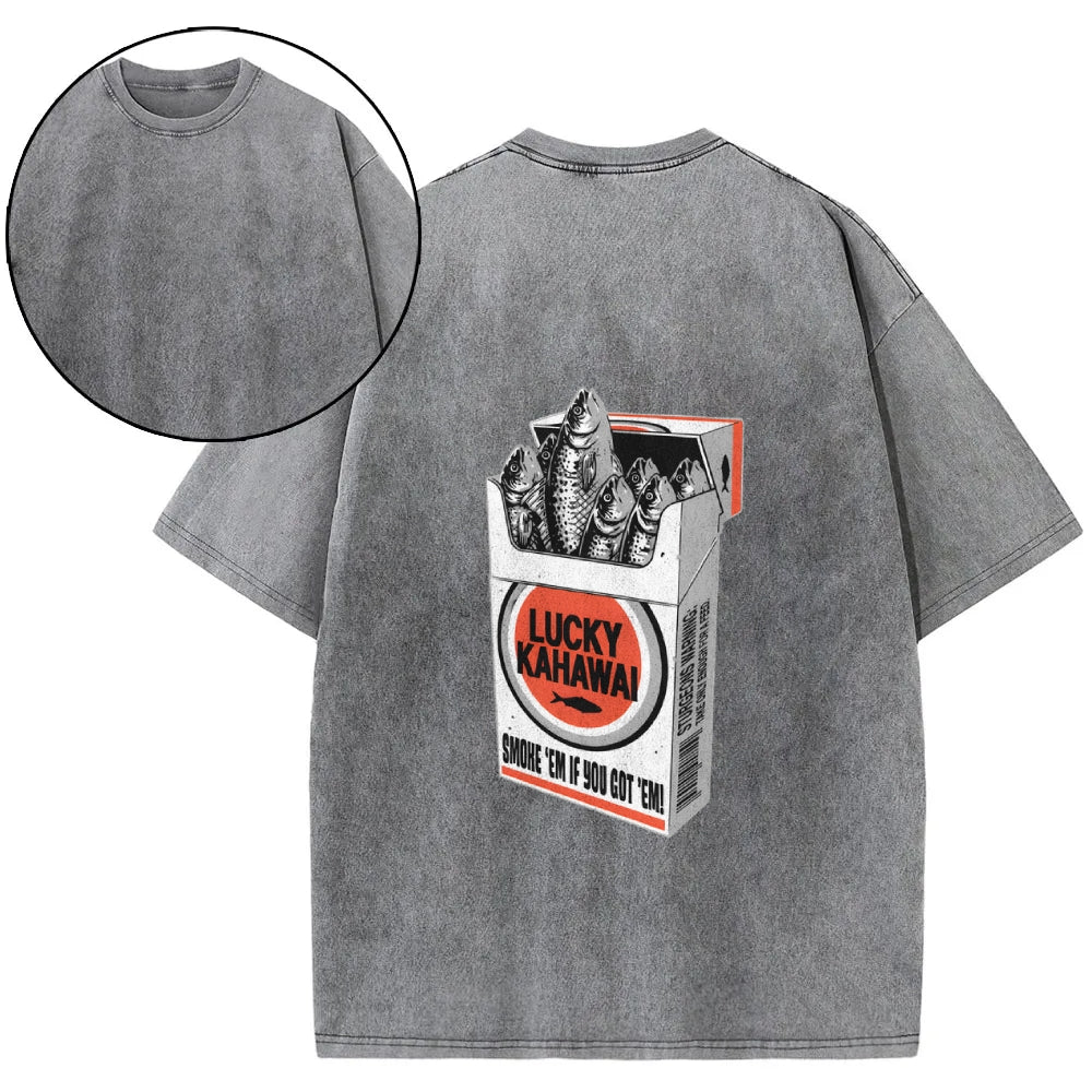 Japanese Lucky Kahawai Back Washed T-Shirt