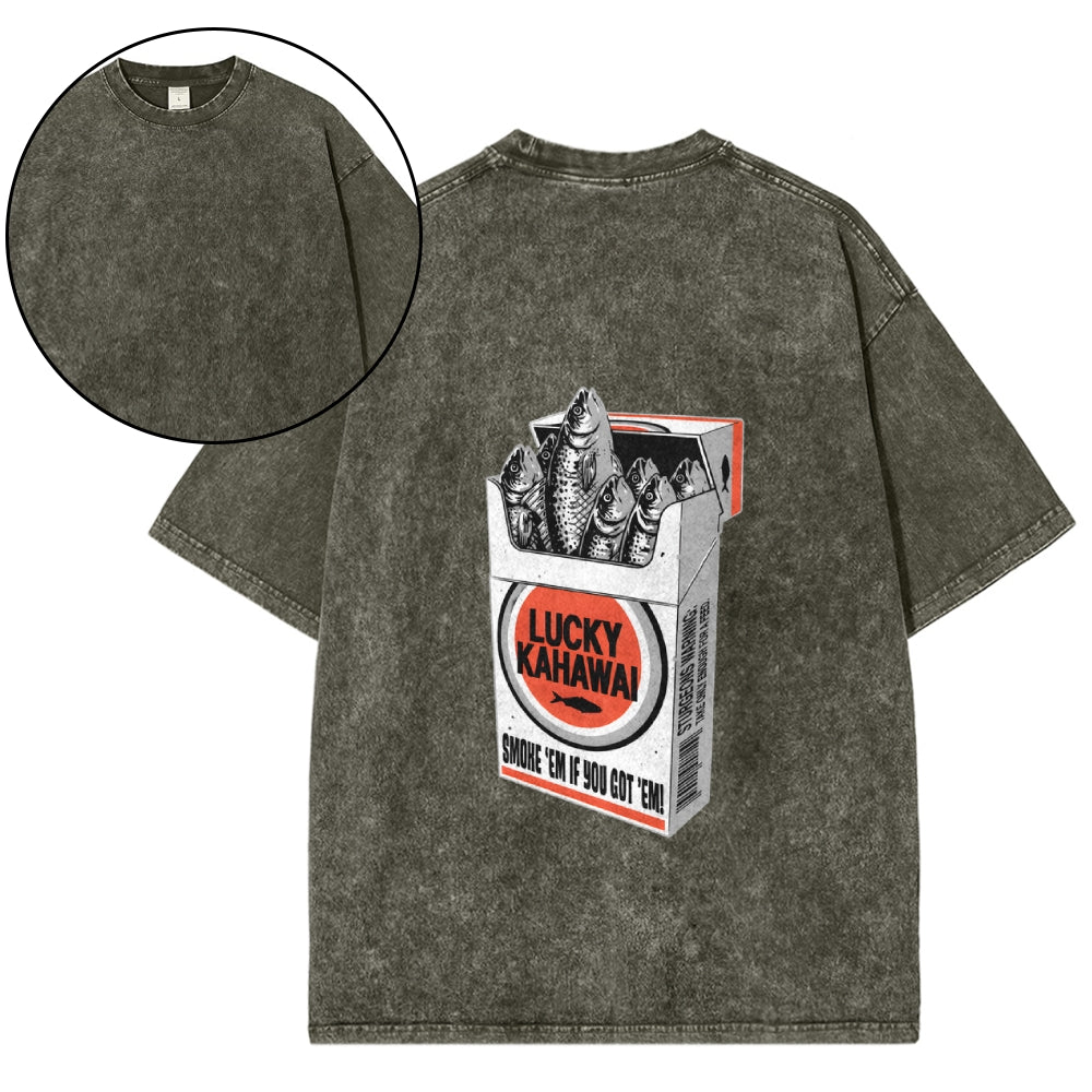 Japanese Lucky Kahawai Back Washed T-Shirt