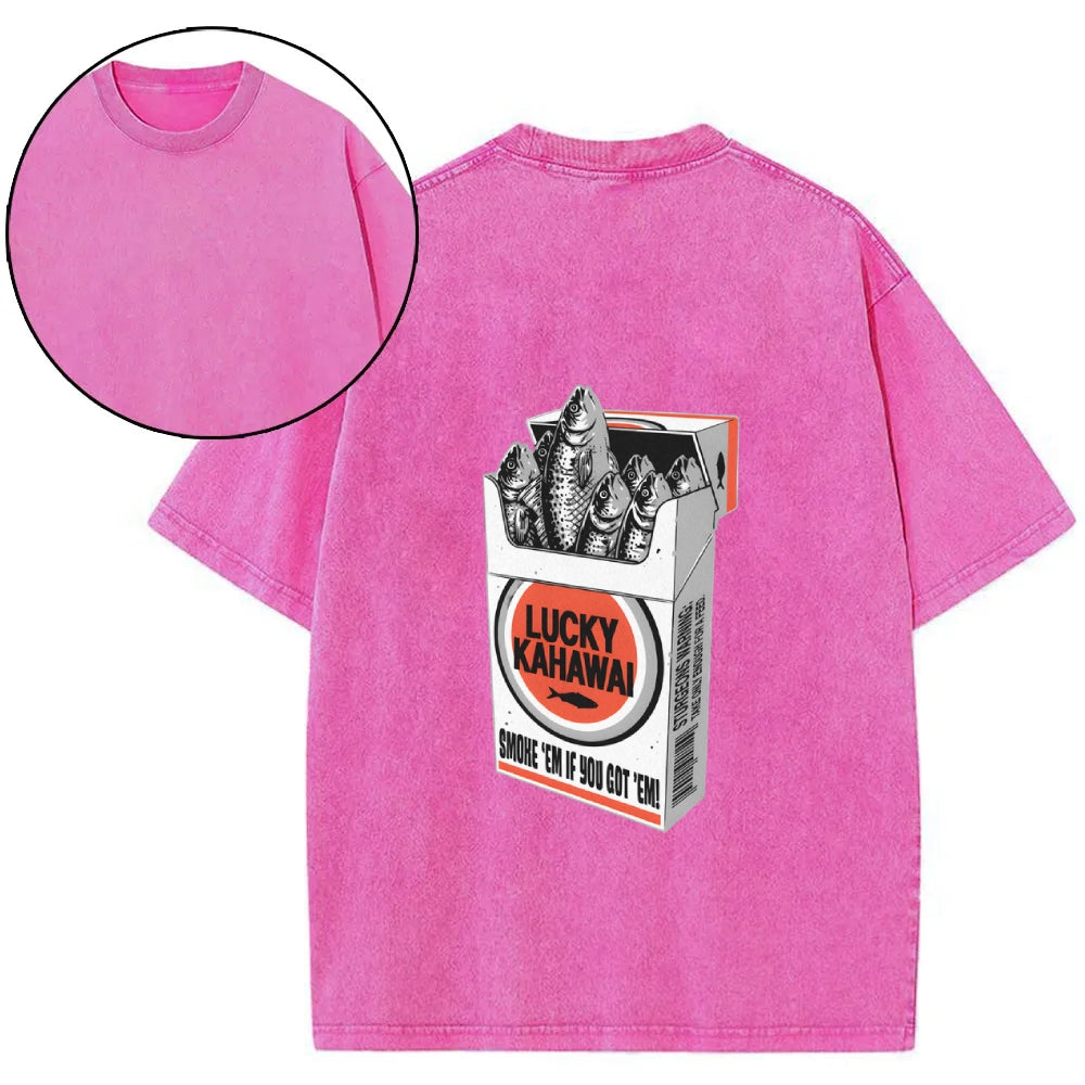 Japanese Lucky Kahawai Back Washed T-Shirt