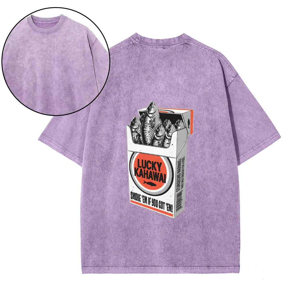 Japanese Lucky Kahawai Back Washed T-Shirt