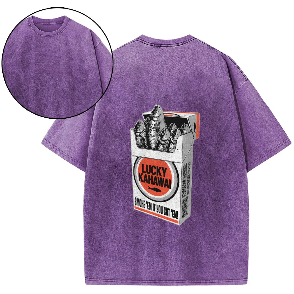 Japanese Lucky Kahawai Back Washed T-Shirt