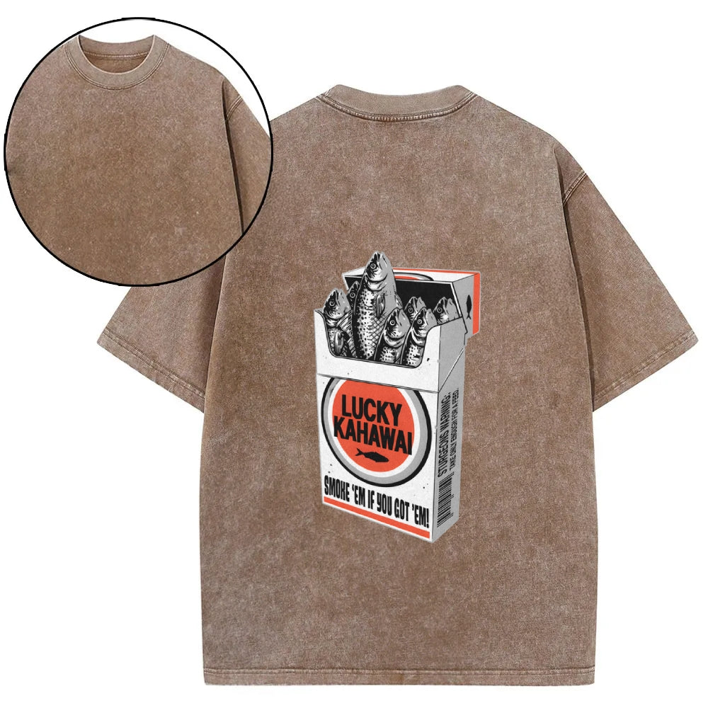 Japanese Lucky Kahawai Back Washed T-Shirt