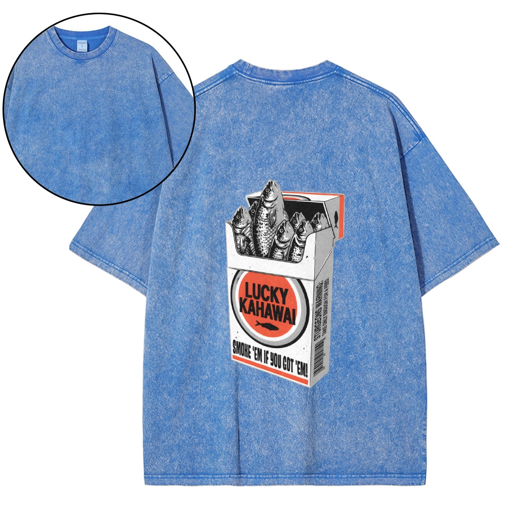 Japanese Lucky Kahawai Back Washed T-Shirt