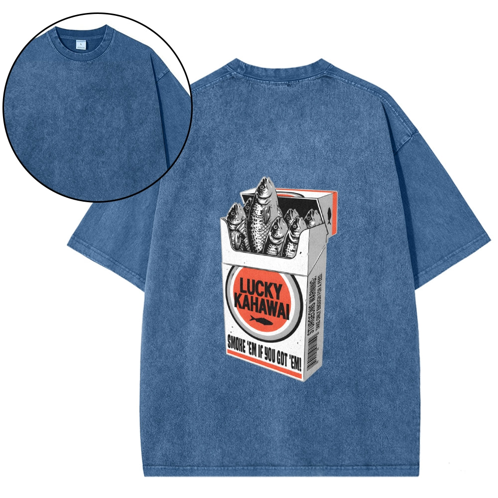 Japanese Lucky Kahawai Back Washed T-Shirt