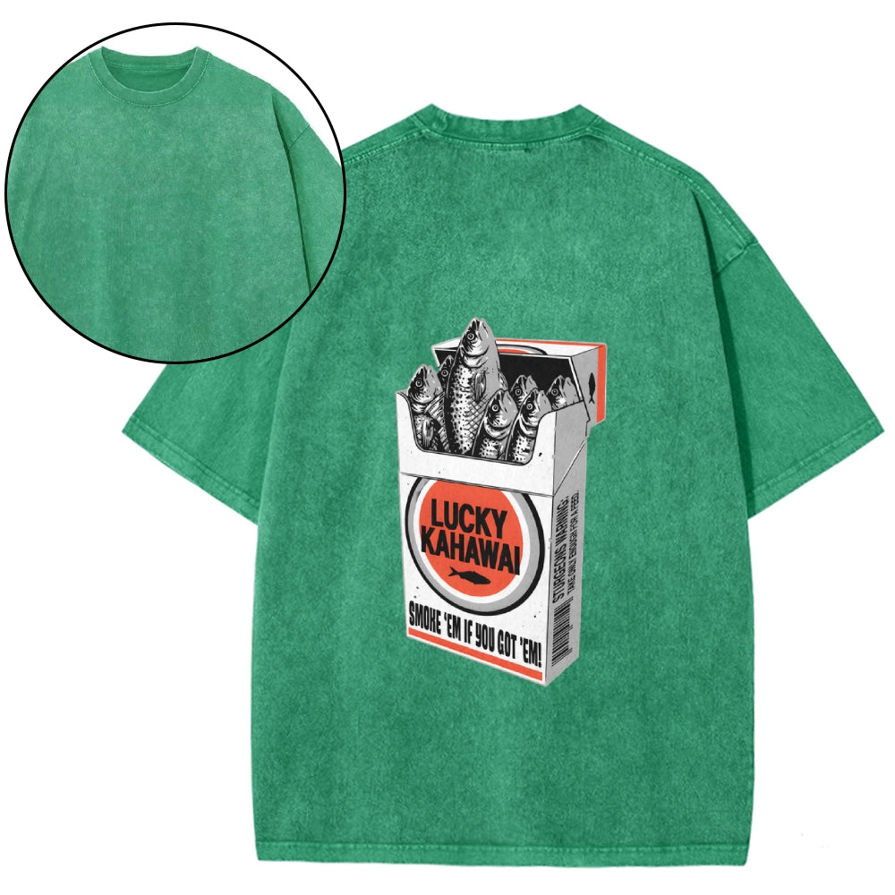 Japanese Lucky Kahawai Back Washed T-Shirt
