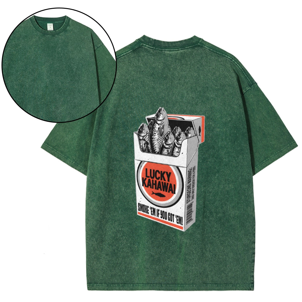 Japanese Lucky Kahawai Back Washed T-Shirt